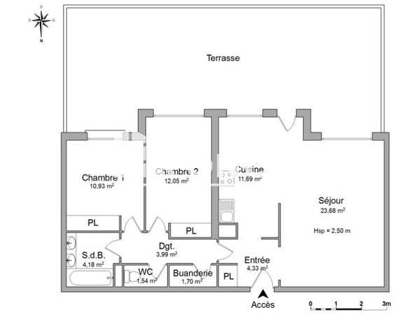 Location Appartement 3 pièces 73.12 m² - allée A-B-C Ferney Voltaire 01210