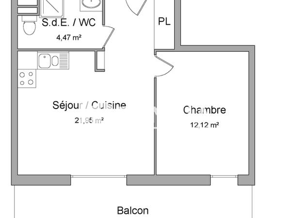 Location Appartement 2 pièces 38.54 m² - Souffelweyersheim 67460