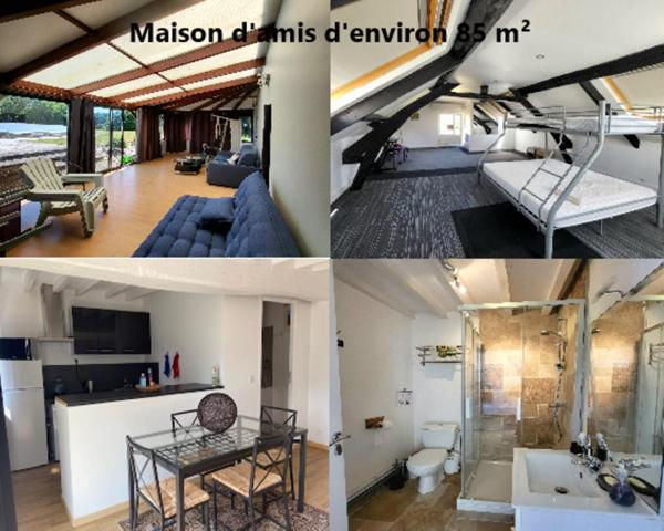 Propriété composée de 3 maisons, Illiers-l'Évêque (27770), maisons d'environ 208 m², 85 m², 66 m², piscine chauffée, dépendances, car port, terrain de 11 100 m². Prix HAI 499 550
