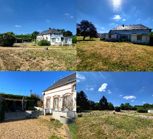 Propriété composée de 3 maisons, Illiers-l'Évêque (27770), maisons d'environ 208 m², 85 m², 66 m², piscine chauffée, dépendances, car port, terrain de 11 100 m². Prix HAI 499 550