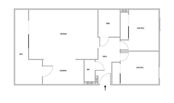 Marseille (13013) 13013 - SAINT MITRE - 3 PIÈCES - 2 CHAMBRES - 68M² - APPARTEMENT LUMINEUX AVEC TERRASSE - AU CALME - BOX FERME