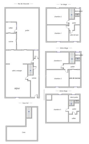 Maison familiale - 5 Chambres - 2 SDB / Canon d'Or