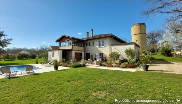 Maison 5 pièces 91 m² avec 3 chambres, sous-sol intégral, 2 garages et fort potentiel à Siorac-en-Périgord, au calme proche Dordogne