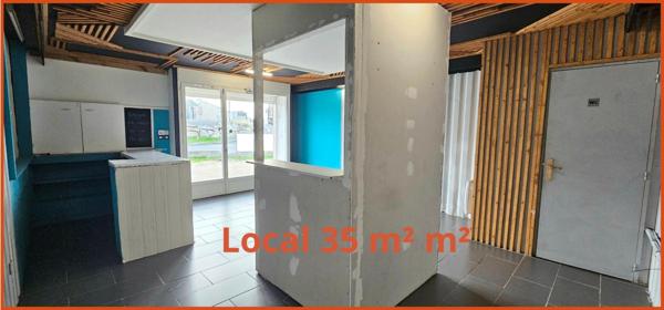 2 locaux commerciaux et 1 habitation.