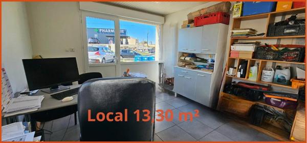 2 locaux commerciaux et 1 habitation.