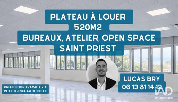 Location bureaux 520 m² Saint-Priest