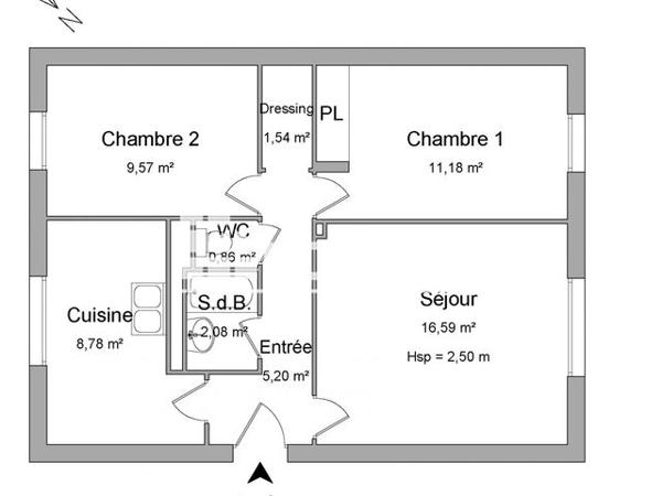 Location Appartement 3 pièces 55.8 m² - 44 AVENUE FOCH Herblay 95220