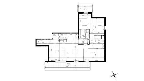 Appartement neuf - 4 pièce(s) -109 m² - Notre-Dame de Bondeville