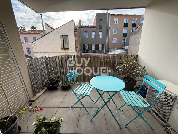 Appartement F2 avec terrasse et parking, EXCLUSIVITE - A vendre à PERPIGNAN (66000) quartier GARE