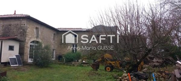Maison de pierre 164 m², comprenant 6 pièces à rénover sur 1étage