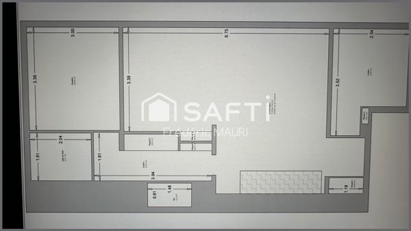 3 pièces 60 m² + terrasse exceptionnelle