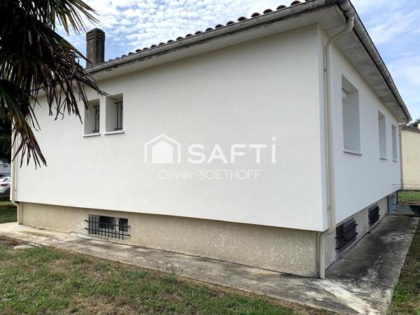 Tonneins (47400) : Maison de 90 m² rénovée avec jardin de 660 m² – Isolation par l'extérieur, double vitrage neuf & sous-sol aménageable !