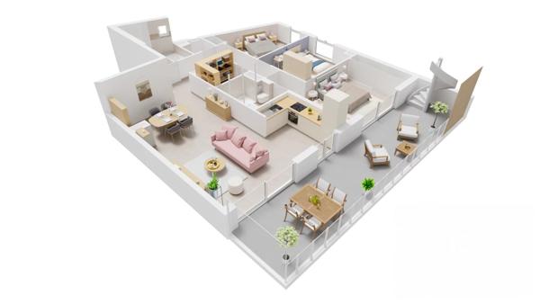 Eze Bord de mer, Superbe 4 pièces Toit-Terrasse avec Jacuzzi