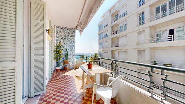 NICE - ANDRIOLI / PROMENADE DES ANGLAIS : MAGNIFIQUE 2 PIÈCES AVEC TERRASSE ET BELLE VUE MER