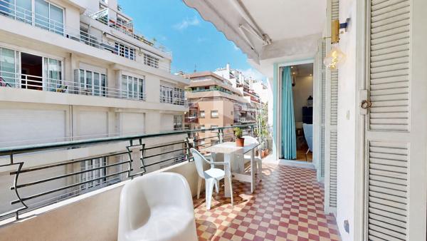NICE - ANDRIOLI / PROMENADE DES ANGLAIS : MAGNIFIQUE 2 PIÈCES AVEC TERRASSE ET BELLE VUE MER