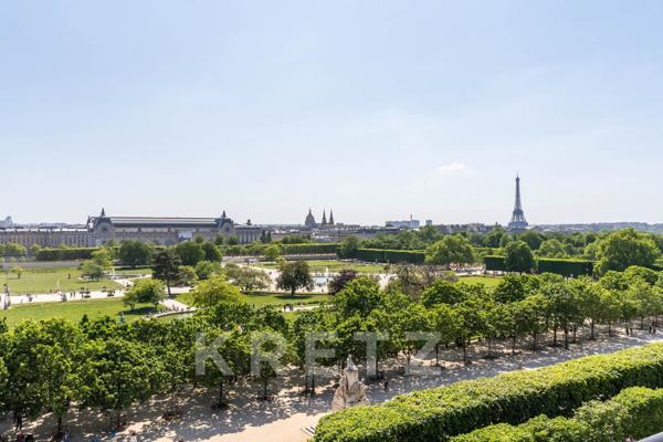 Appartement de réception Rue de Rivoli avec vue sur les Tuileries