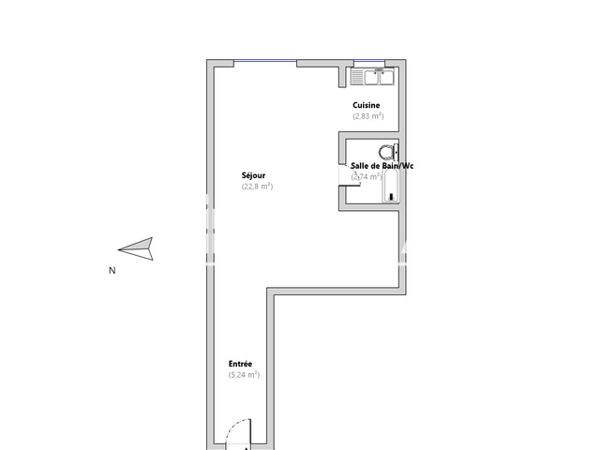 Location Studio 33.61 m² - 10 AVENUE DU MIDI Antibes 06600