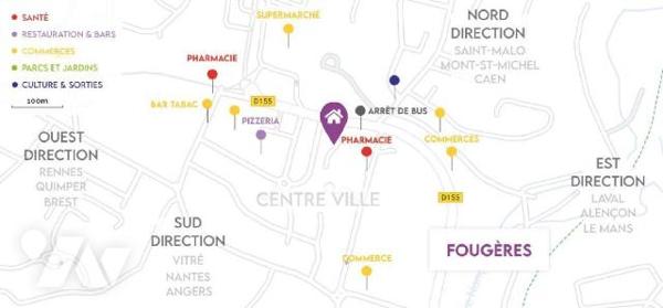 FOUGERES - RESIDENCE ST JOSEPH Appart' Séniors   Dans résidence animée et sécurisée à proximité...