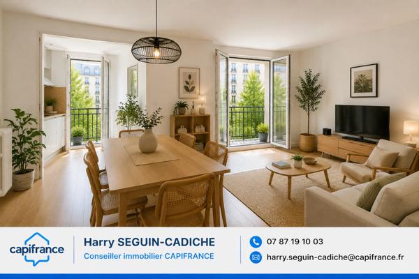 📍 Paris 16ᵉ (75016) – Quartier Passy - 🛏️ Appartement 2 pièces avec jardin d'hiver 🌿