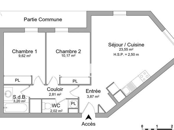 Location Appartement 3 pièces 55.24 m² - RESIDENCE QUATROCENTO Le Mans 72000
