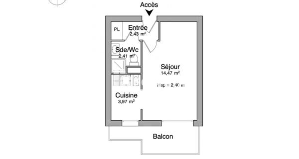 Location Studio 23.28 m² - Saint-maur-des-fossés 94100