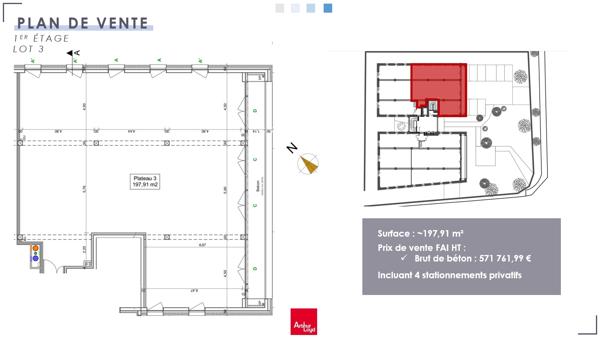Plateau de bureaux à partir de 158 m² - SAINT CONTEST