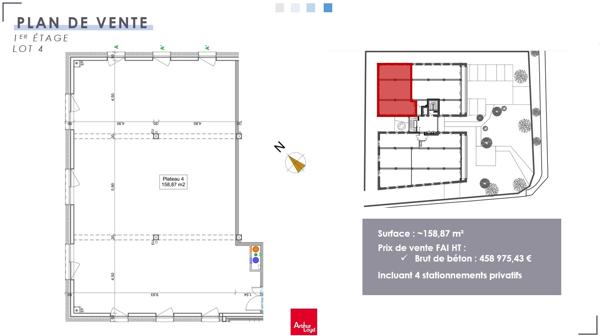 Plateau de bureaux à partir de 158 m² - SAINT CONTEST
