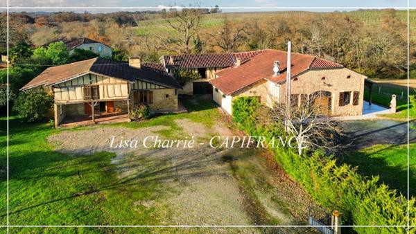 Propriete gasconne DEUX MAISONS 10 pièces de 324 m2 habitables sur 3159 m2 de terrain proche de NOGARO (32)