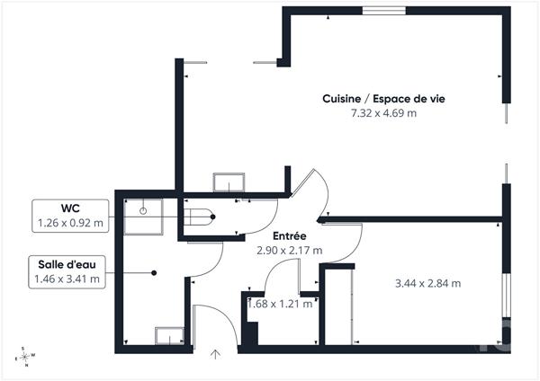 Appartement 2 pièce(s) - 55M²- Copernic- La Fleuriaye