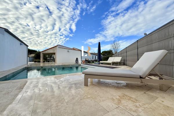 Châtelaillon-Plage (17340) Les Boucholeurs - Maison de plain-pied entièrement rénovée, exposée Sud avec piscine et garage