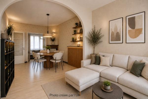 Maison Lomme 103 m2, garage, 4 chambres, grand jardin - métro