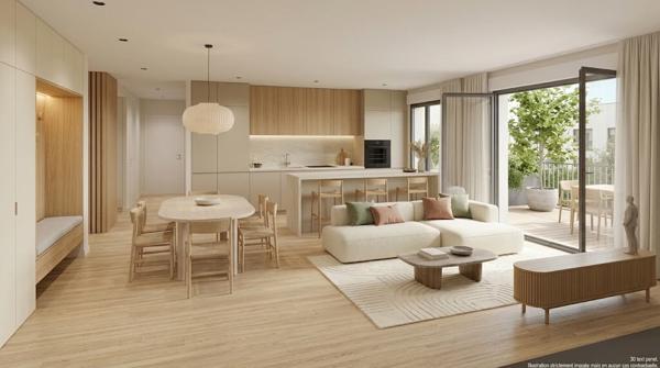 Magnifique appartement T3 de 62.70 m² , avec terrasse (10 m²) et garage fermé privatif