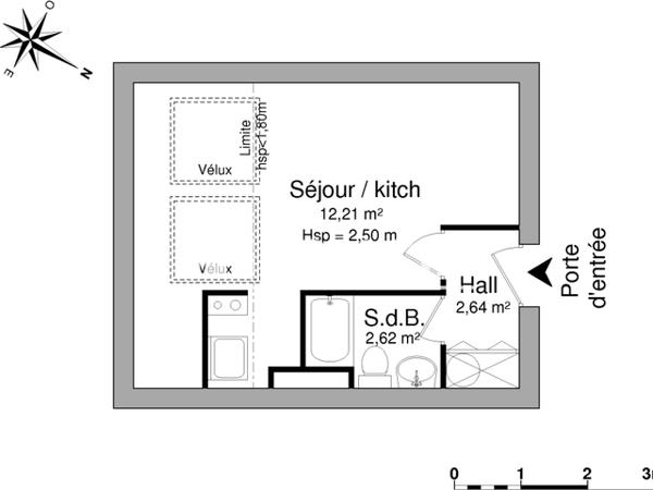 Location Studio 17.47 m² - 14 RUE PERE JEAN FLEURY Poitiers 86000