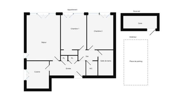 Appartement à vendre 3 pièces 64 m² Le Mans