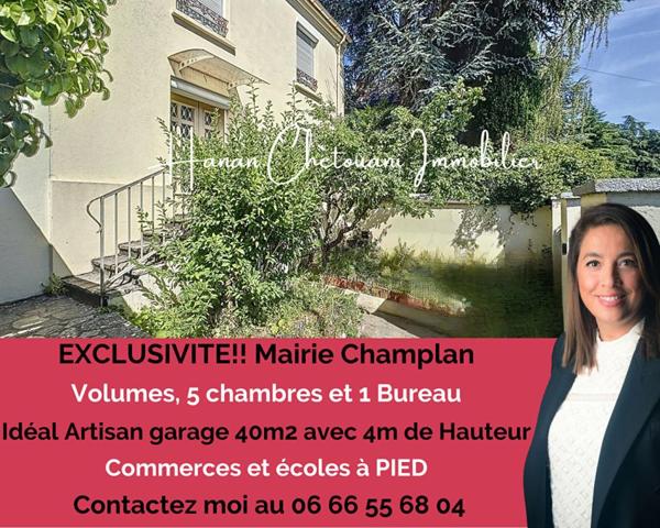 Maison familiale 6 chambres  Volumes exceptionnels, DPE C et garage XXL de 40 m2