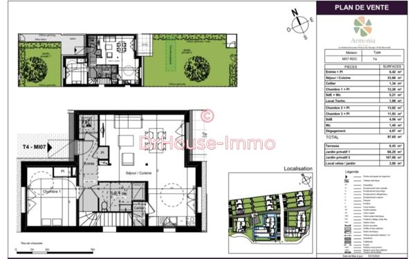 Maison à vendre 4 pièces de 97 m²