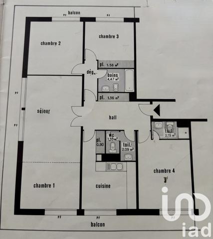 Appartement à vendre 5 pièces 117 m² Compiègne