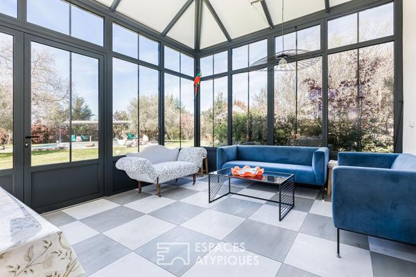 Maison de maître revisitée, esprit contemporain et parc arboré