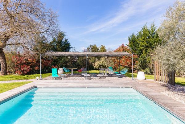 Maison de maître revisitée, esprit contemporain et parc arboré