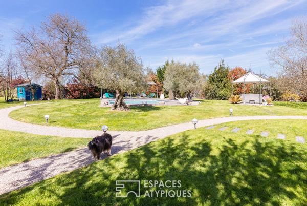 Maison de maître revisitée, esprit contemporain et parc arboré