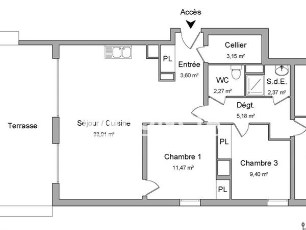 Location Appartement 4 pièces 86.25 m² - 3644/3684 ROUTE DE NEUFCHATEL Bois Guilaume 76230