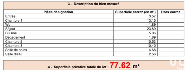 Appartement à vendre 4 pièces 78 m² Colombes
