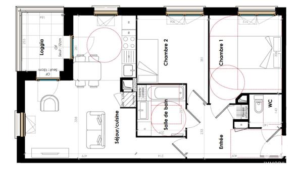 Appartement à vendre 3 pièces 61 m² Vaulx-en-Velin