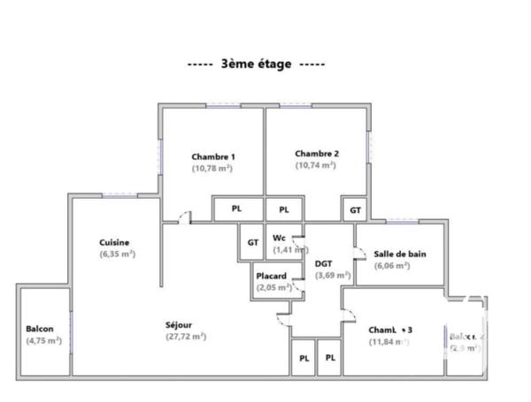 Appartement à vendre 4 pièces 81 m² Tassin-la-Demi-Lune