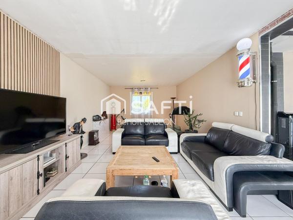 Maison 150m², grand séjour, 4 chambres et sous-sol