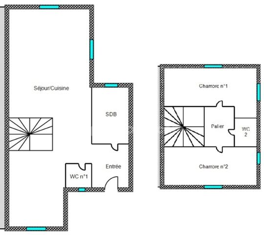 MONTBÉLIARD 25200 - MAISON 3 PIÈCES ENTIÈREMENT RÉNOVÉE – 2 CHAMBRES – TERRAIN 3 ARES – PARKING SÉCURISÉ –