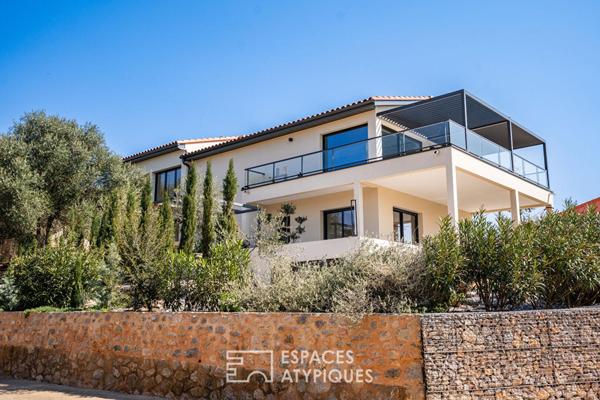 Villa contemporaine d’exception aux portes de Thuir avec vue sur le Canigou
