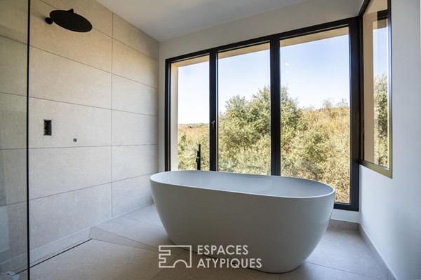 Villa contemporaine d’exception aux portes de Thuir avec vue sur le Canigou
