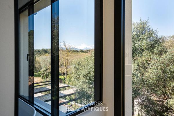 Villa contemporaine d’exception aux portes de Thuir avec vue sur le Canigou