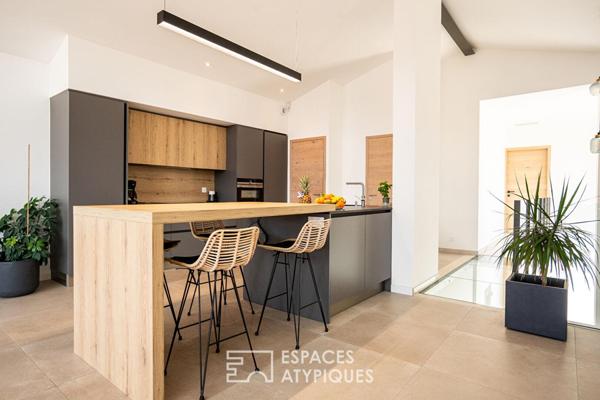 Villa contemporaine d’exception aux portes de Thuir avec vue sur le Canigou